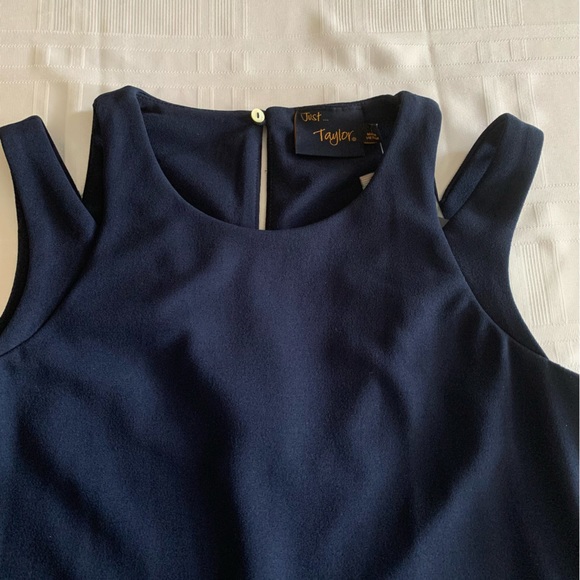 NEW Just Taylor Strappy Sleeveless Navy Dress - Picture 7 of 10
